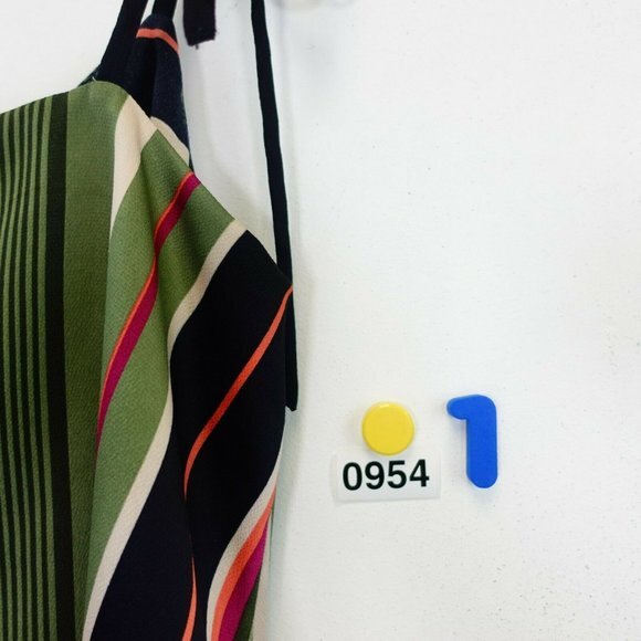 Cami Tank Top Womens SMALL Green Stripe Layered Strappy Vacation BANANA REPUBLIC - Picture 11 of 11